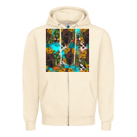 Sandshell western bison and sunflowers seamless pattern Zipper Hoodie - HRA Design Shop