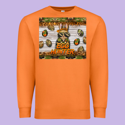 Easter Egg Hunter  Rabbit Premium Sweatshirt Designed By Barkaloodesign