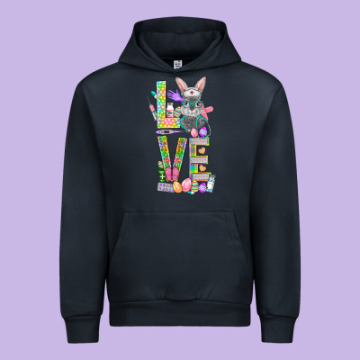 Love Easter Nurse Urban Hoodie Designed By Bundleandbundleshop