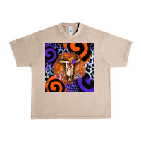 French Oak halloween bull skull Urban Heavy Tee - BarkalooDesign