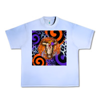 Grape Ice halloween bull skull Urban Heavy Tee - BarkalooDesign