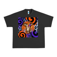 Pigment Black halloween bull skull Urban Heavy Tee - BarkalooDesign
