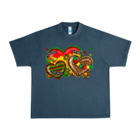 Midnight Navy juneteenth heart Urban Heavy Tee - texasbilliewilder