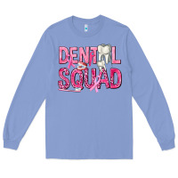 Colony Blue Dental Squad with Teeth Long Sleeve Tee - texasbilliewilder