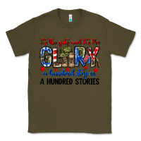Army Green It's the guts and it's the glory a hundred stripes Classic Tee - Neo Western