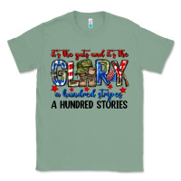 Sage It's the guts and it's the glory a hundred stripes Classic Tee - Neo Western
