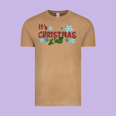Vintage Tee It's Christmas Y'all Season Winter