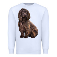 White Boykin Spaniel Dog Premium Sweatshirt - LillyAllenDesigns