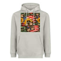 Moon Dust usa flag with army boot seamless pattern Heavyweight Hoodie - BundleAndBundleShop