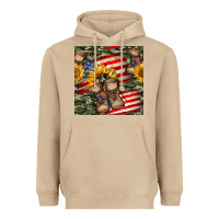 Mushroom usa flag with army boot seamless pattern Heavyweight Hoodie - BundleAndBundleShop