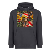Smoke usa flag with army boot seamless pattern Heavyweight Hoodie - BundleAndBundleShop