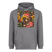 Storm usa flag with army boot seamless pattern Heavyweight Hoodie - BundleAndBundleShop