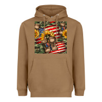 Toasted Coconut usa flag with army boot seamless pattern Heavyweight Hoodie - BundleAndBundleShop