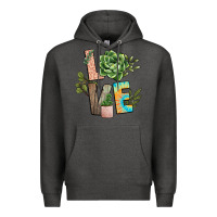 Charcoal Heather plant love Premium Hoodie - NancyCooperArtShop