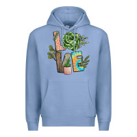 Colony Blue plant love Premium Hoodie - NancyCooperArtShop