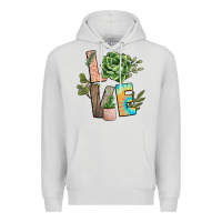 Dove Grey plant love Premium Hoodie - NancyCooperArtShop