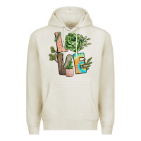 Oatmeal Heather plant love Premium Hoodie - NancyCooperArtShop