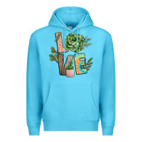 Ocean Blue plant love Premium Hoodie - NancyCooperArtShop