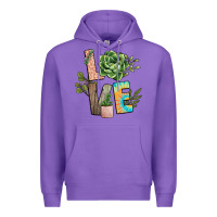 Purple plant love Premium Hoodie - NancyCooperArtShop