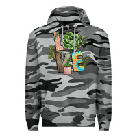 Slate Camo plant love Premium Hoodie - NancyCooperArtShop