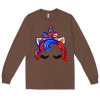 Chestnut 4th of july unicorn Long Sleeve Tee - Zillion Design Studio