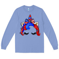 Colony Blue 4th of july unicorn Long Sleeve Tee - Zillion Design Studio