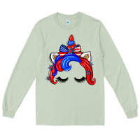 Matcha 4th of july unicorn Long Sleeve Tee - Zillion Design Studio
