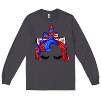 Smoke 4th of july unicorn Long Sleeve Tee - Zillion Design Studio