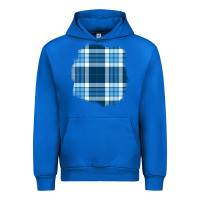 Cobalt Winter Tartan Patch Urban Hoodie - BundleAndBundleShop