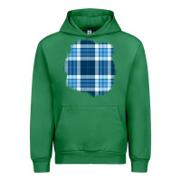 Emerald Winter Tartan Patch Urban Hoodie - BundleAndBundleShop