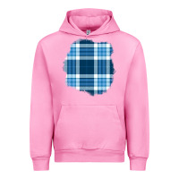 Fuchsia Pink Winter Tartan Patch Urban Hoodie - BundleAndBundleShop