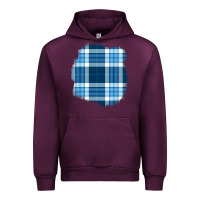 Mauve Wine Winter Tartan Patch Urban Hoodie - BundleAndBundleShop