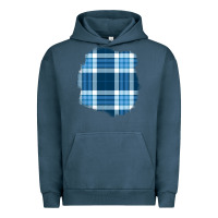 Pigment Midnight Navy Winter Tartan Patch Urban Hoodie - BundleAndBundleShop