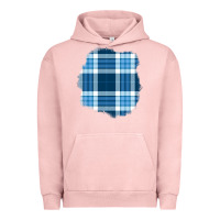 Pigment Salmon Winter Tartan Patch Urban Hoodie - BundleAndBundleShop