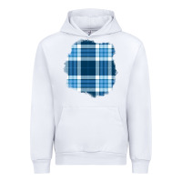 White Winter Tartan Patch Urban Hoodie - BundleAndBundleShop
