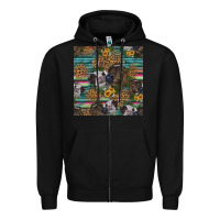 Black western two cute heifers seamless pattern Zipper Hoodie - HRA Design Shop