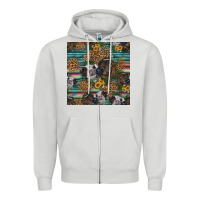 Dove Grey western two cute heifers seamless pattern Zipper Hoodie - HRA Design Shop