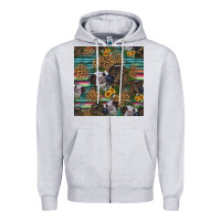 Heather Grey western two cute heifers seamless pattern Zipper Hoodie - HRA Design Shop