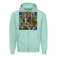 Seafoam western two cute heifers seamless pattern Zipper Hoodie - HRA Design Shop