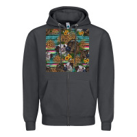 Smoke western two cute heifers seamless pattern Zipper Hoodie - HRA Design Shop