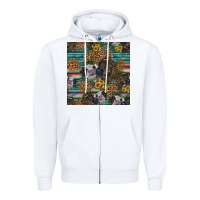 White western two cute heifers seamless pattern Zipper Hoodie - HRA Design Shop
