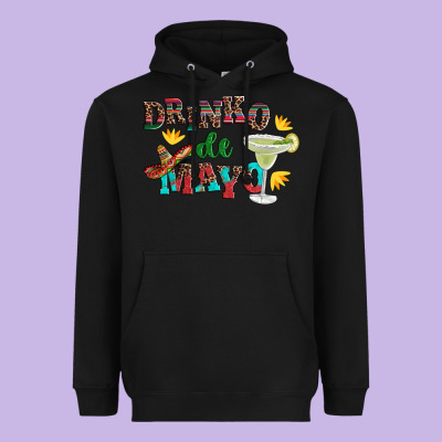 Drinko De Mayo With Margarita And  Sombrero Heavyweight Hoodie Designed By Artiststas