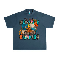 Midnight Navy the best memories are made camping Urban Heavy Tee - Zillion Design Studio