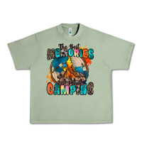Oil Green the best memories are made camping Urban Heavy Tee - Zillion Design Studio