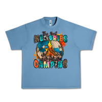 Pebble Blue the best memories are made camping Urban Heavy Tee - Zillion Design Studio