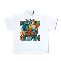 White the best memories are made camping Urban Heavy Tee - Zillion Design Studio