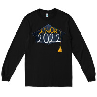 Black senior 2022 graduation cap Long Sleeve Tee - RanaPortraitStore