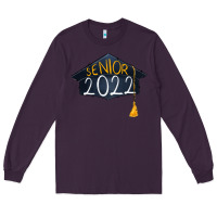 Plum senior 2022 graduation cap Long Sleeve Tee - RanaPortraitStore