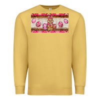 Antique Gold pink camouflage egg hunter bunny   license plate Premium Sweatshirt - BarkalooDesign