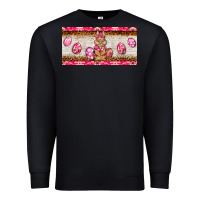 Black pink camouflage egg hunter bunny   license plate Premium Sweatshirt - BarkalooDesign